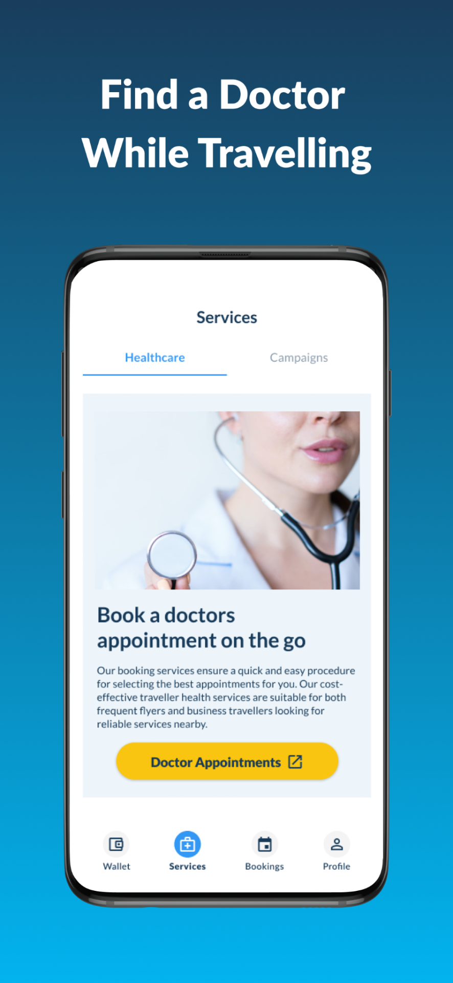 Find a doctor while travelling with the Health4Travel app