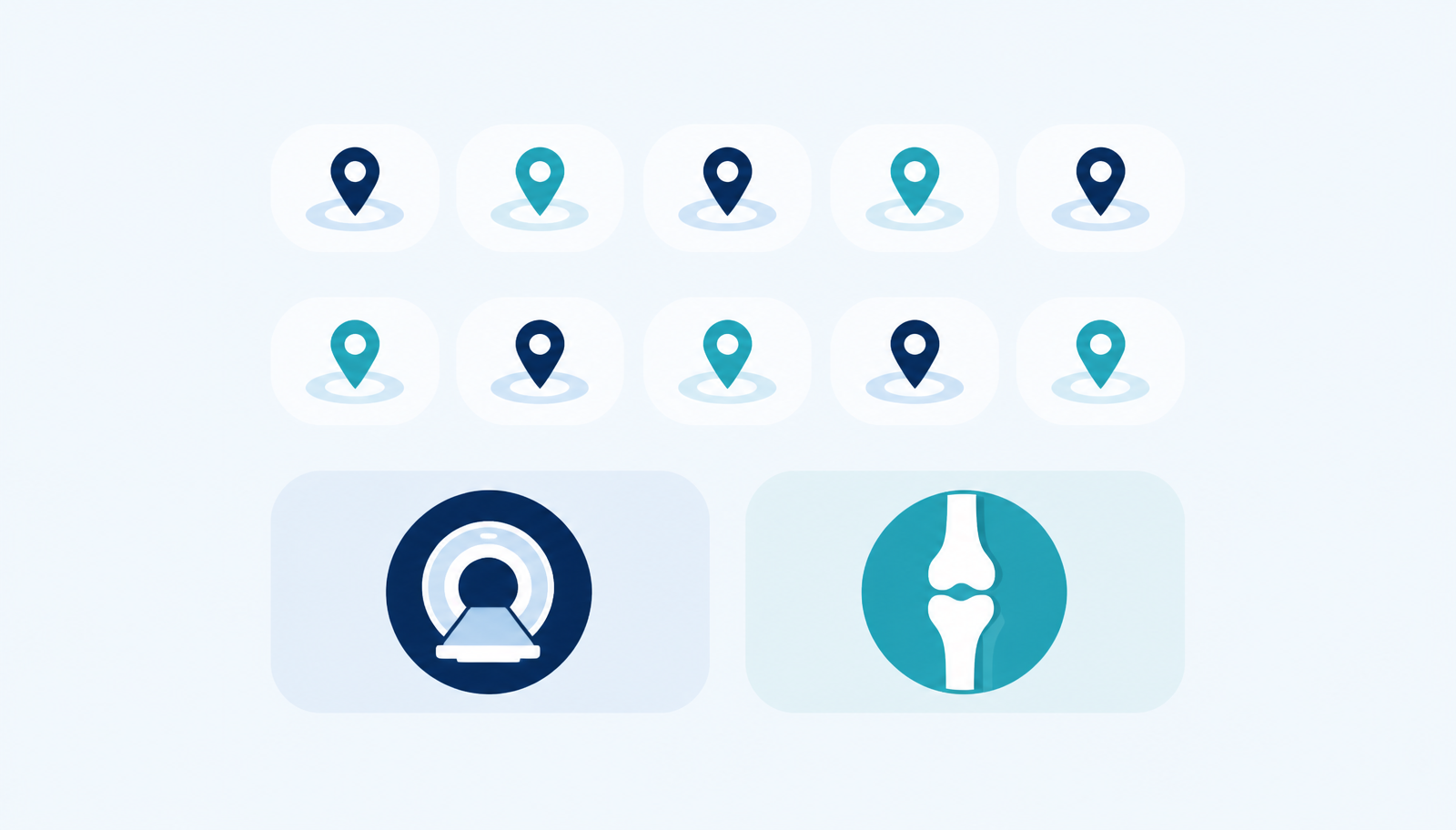 Graphic displaying new Health4Travel city additions and newly added Radiology and Orthopaedics badges.